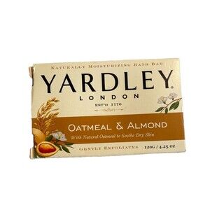 Yardley London Nourishing Bath Soap Bar Oatmeal & Almond, Helps Soothe Dry Skin